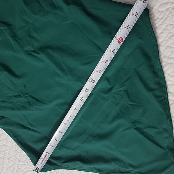 Rouche Tummy Control Retro Push-up Elegant Green One-Piece Swimsuit Plus XXL - Picture 8 of 14